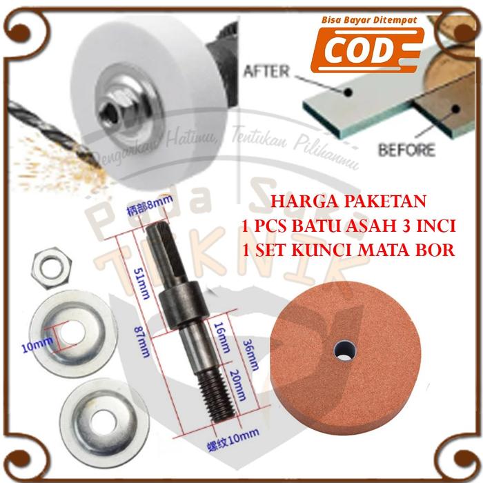 Adaptor Bor Jadi Gerinda Poles M10 Spindle Grinding Polishing 77mm