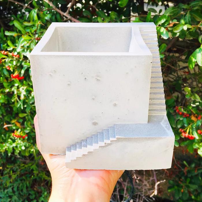 Flower Pot Mold for Succulent Plant Pot Concrete Clay Silicone Molds