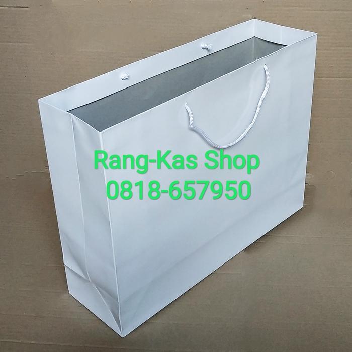 Paper Bag Polos Landscape Putih Jumbo Karton Duplex Terbaru !!!