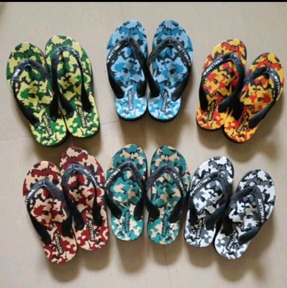 [1 pak 6 psg] sandal jepit swallow ARMY ANAK kids ukuran 7.5 8 8.5 - sendal japit anak murah