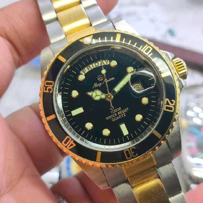 Mavy Maison R117Q Diver all original authentic mulus banget diameter 43.5cm gagah perkasa, rantai pa