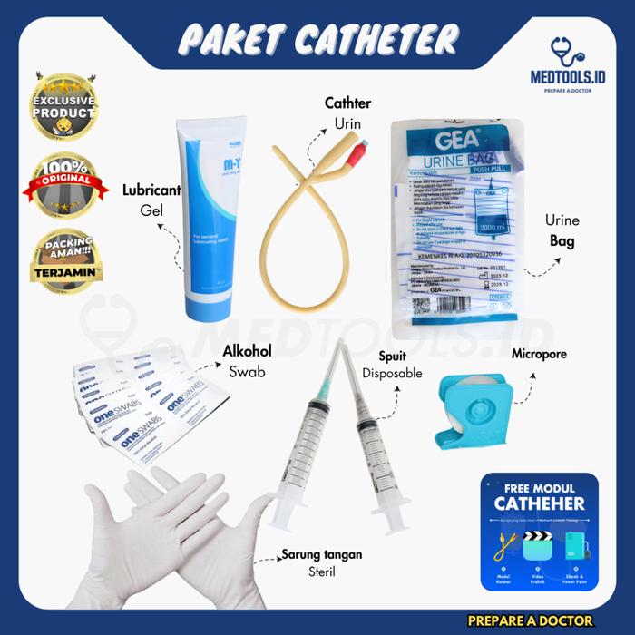 Paket Kateter Temen [ Kateter Urine + Lubrican Gel ] - Medtools