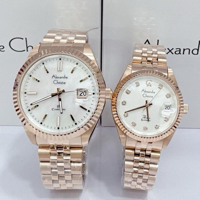 Jam Tangan Couple Alexandre Christie 5002 AC5002 / 5013 AC5013 (ORIGINAL) Watches Stainless
