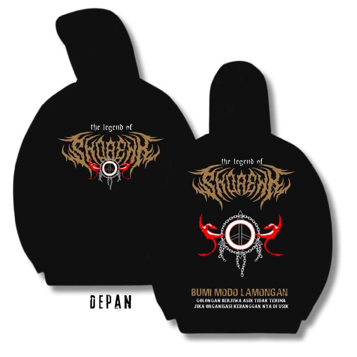 Hoodie Shorenk Lamongan Lengan Pendek & Panjang Wanita Jemberans Hitam - Bulu, Pria, Sweater, Unisex
