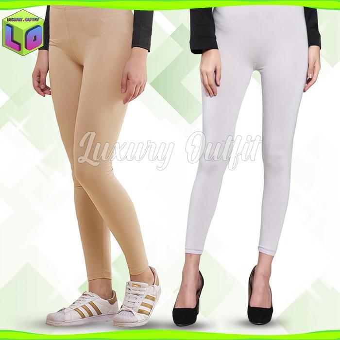 Legging Celamis Wanita Panjang Polos Jersey Stretch Highwaist untuk Olahraga Senam Harian Pakaian Da