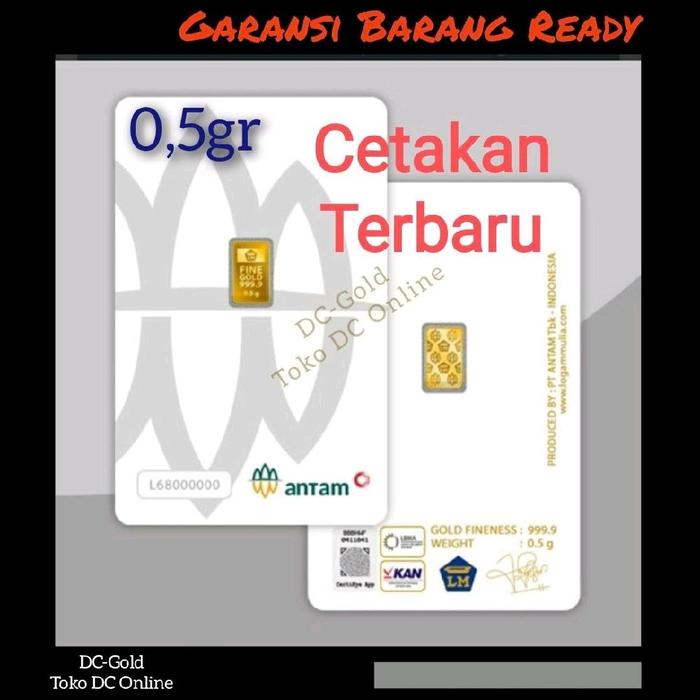 Logam Mulia 0,5 gram LM Emas 0,5 gr Antam CertiCard Press Terbaru