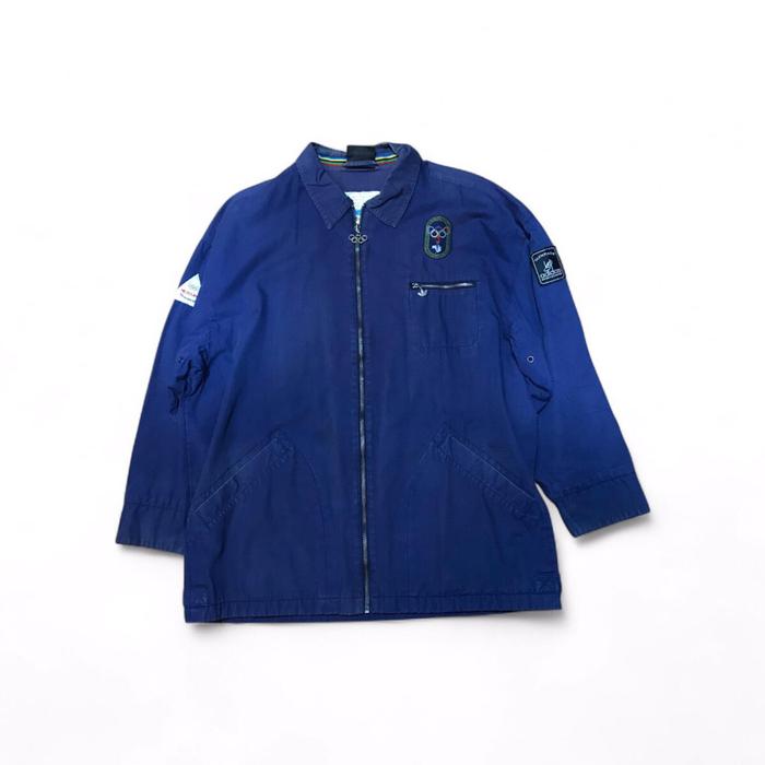 Vintage adidas Archive olympia d melbourne Jacket Navy blue  Olympian jacket series