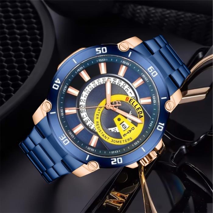 Buy 1 Get 1 Jam Tangan Pria Belleda 9381 Anti Air Original Waterproof SMILE®