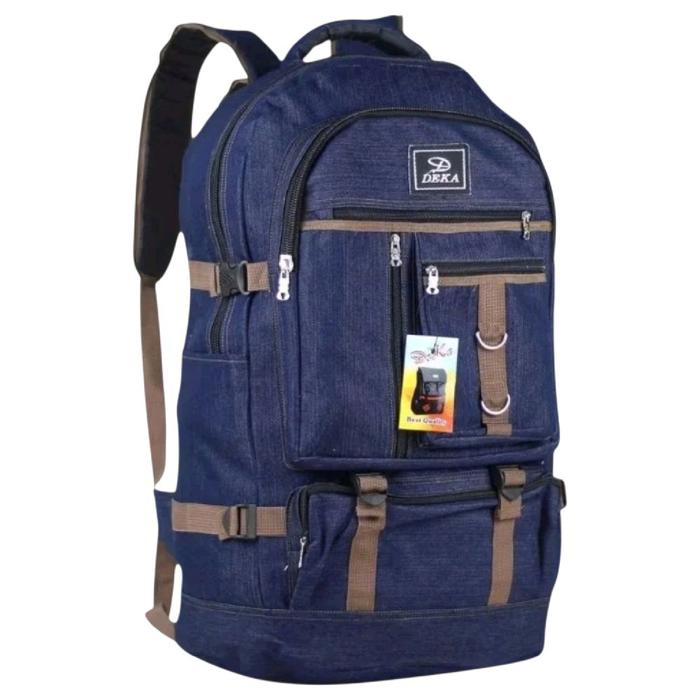 Termurah Tas Gunung Ransel Besar Muat Banyak Pakian Cocok untuk Travel Mudik B8ahan Kanvas Daypack 3