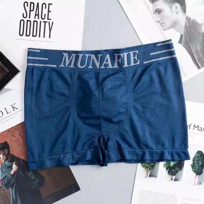 (BOXER LAKI-LAKI) Munafie Boxer Laki Laki- CELANA DALAM PRIA-Underwear - Hitam QGB Queen Grosir Baju