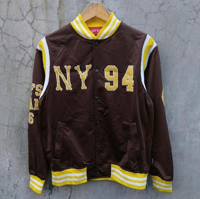 jaket varsity supreme ny 94 wfs team 2006 baseball jacket second