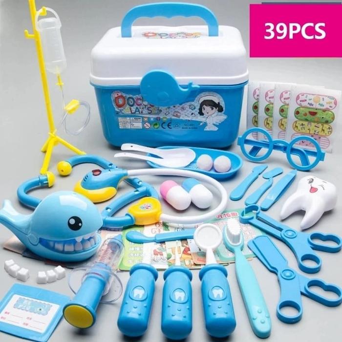 {BG} MAINAN DOKTER KOPER SET 39 PCS / SET MAINAN ANAK DOKTER DOKTERAN BOX KOPER ISI 39PCS /  MAINAN 