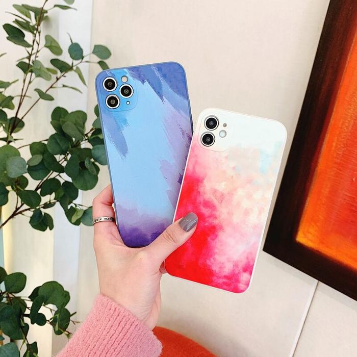 CASE WATER OPPO RENO4 RENO 4 RENO5 RENO 5 LENS COVER WATERCOLOR FULLPRINT PAINTING EDGE SQUARE CASIN