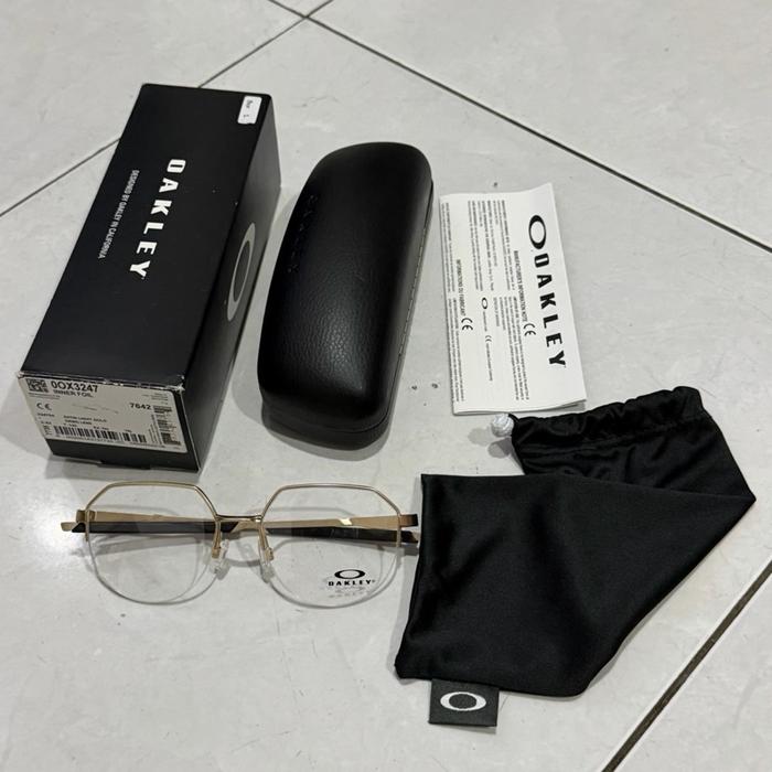 Frame Kacamata Minus Frameless Oakley Inner Foil Satin Light Gold Original