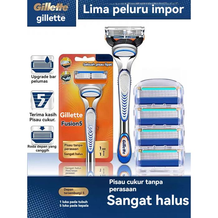 【NEW】Cocok untuk Gillette Fusion 5 Pisau Cukur/Gillette Fusion Proglide Pisau Cukur manual/Pisau Cuk
