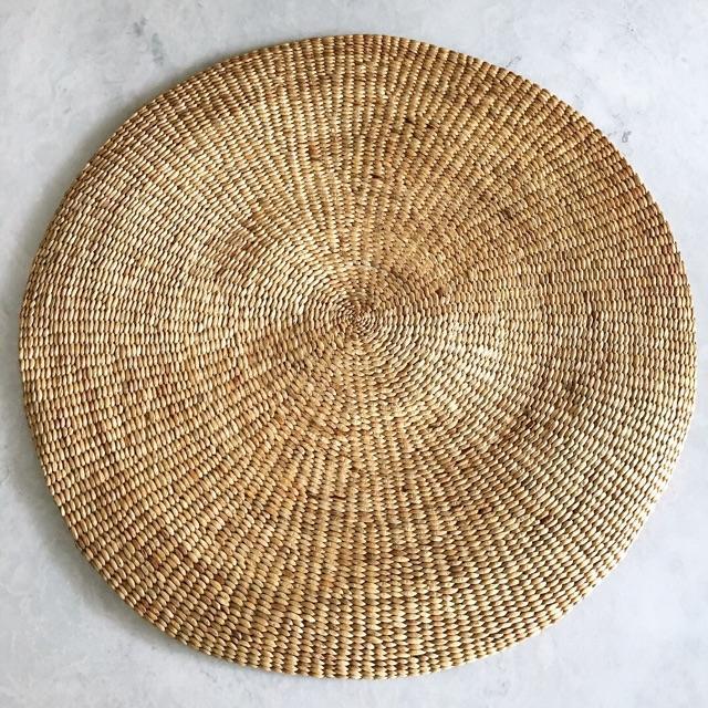Karpet eceng bulat D120cm [L037] - Karpet Eceng Gondok Ilung Bundar Bulat, Tikar Borneo