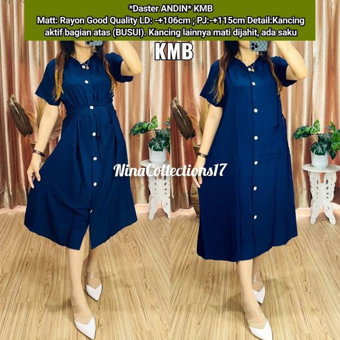 Daster Andin KMB / Daster Andin Good Quality / Daster Andin Polos / Daster Andin Kancing Aktif / Das