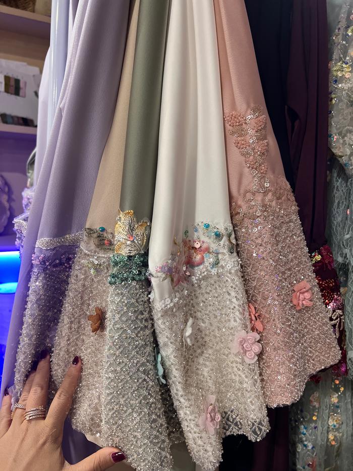Rudeya Jasmin Abaya Handmade Payet Swarovki import By Rudeya