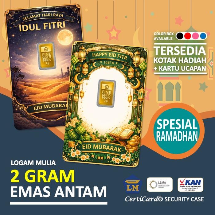 LM Logam Mulia Emas Antam 2 gram gr Kado Ramadhan Lebaran Idul Fitri