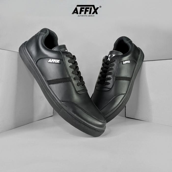 Affix Authentic Merch | Sepatu Sneakers Pria Brand Lokal Original | Warna Hitam | Size 39-43 | AFX-0