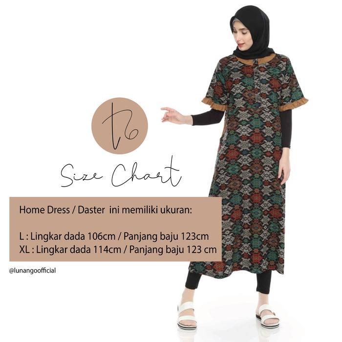 Lunan Go Daster/Home Dress Batik Busui Katun Premium Ls.468 Coklat