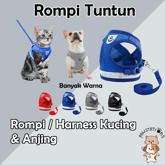 Tali Kucing untuk Jalan Harness Kucing Rantai Anjing Harness Anjing Tali Anjing Tali Tuntun Kucing T