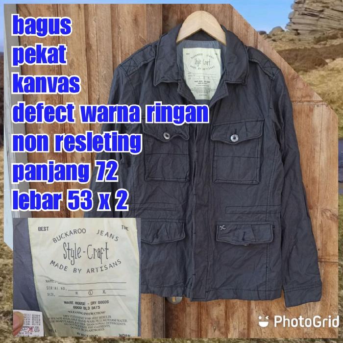 jaket parka army military m65 fashion buckaroo kanvas