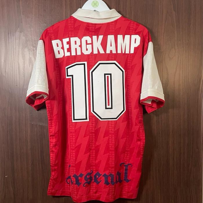 1995-96 Arsenal Home Shirt Bergkamp #10 (Excellent) Size L
