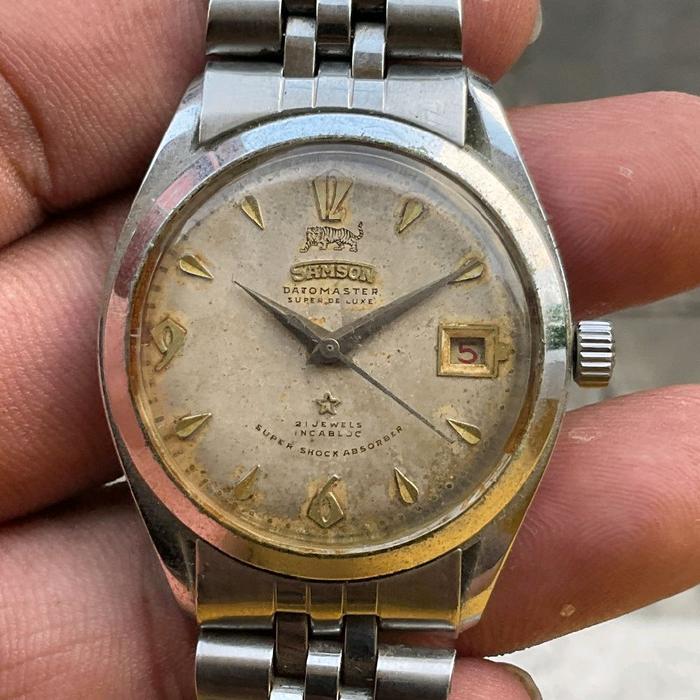 JAM KUNO SWISS TAHUN 1960AN : SAMSON TIGER PUTAR MANUAL WINDING ORIGINAL NELSON GARUDA KENT