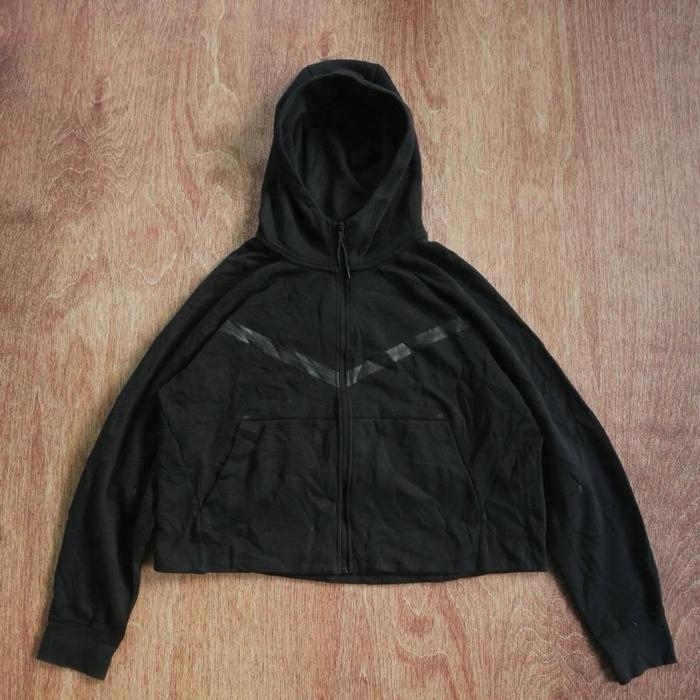 Hoodie Nike Tech Hitam Boxy Original