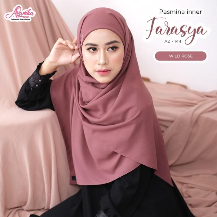 Baru Azamka Hijab Pashmina Azamka Farasya Menyatu Kerudung Pasmina AZ 144  Inner  jersey ity Premium