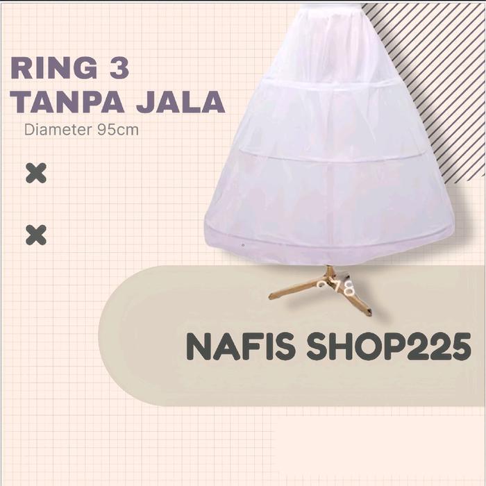 Petticoat ring 3 tanpa tile/PETTICOAT polos tanpa kain tile/pengembang gaun baju pesta Wanita Dress 