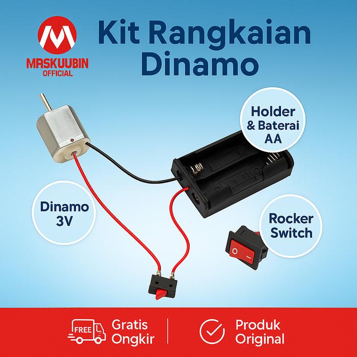 Kit Praktik Listrik Dinamo 3V & Baling-Baling