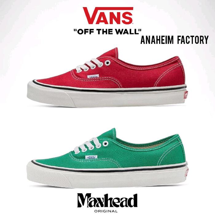 VANS AUTHENTIC 44 DX ANAHEIM FACTORY RACING RED & GREEN ORIGINAL 100%