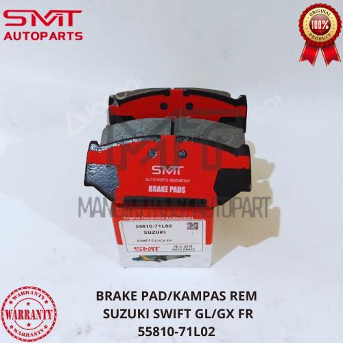 BRAKE PAD KAMPAS REM DEPAN SUZUKI SWIFT GL/GX FR SMT 1 SET 55810-71L02 ORI GARANSI Asli Foto Motorcy