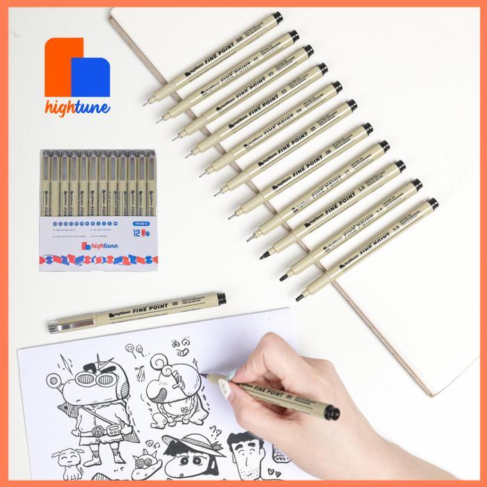 Hightune Micron Drawing pen set 3/5/10/12 Waterproof Drawing Pen Micron Set