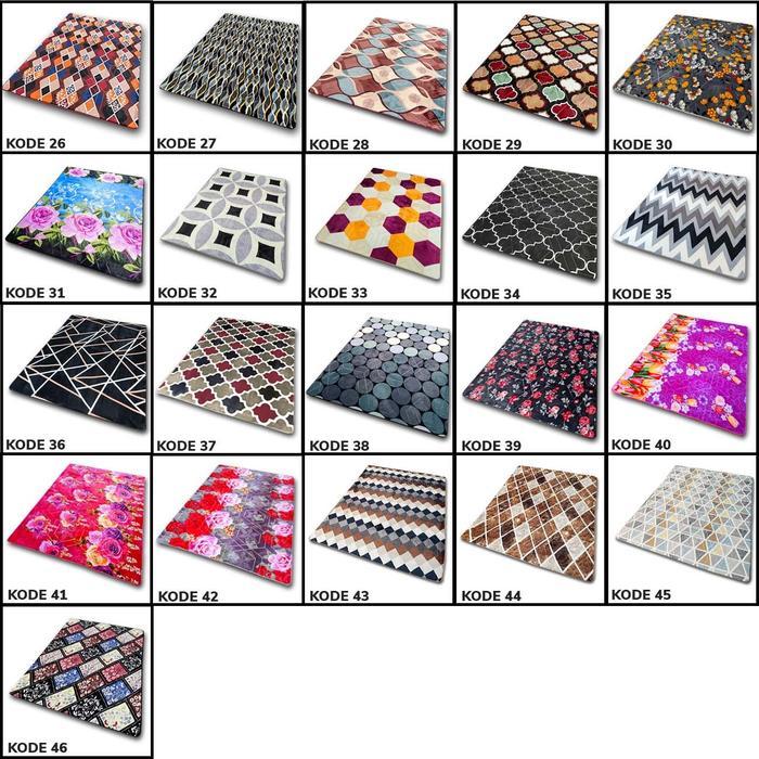 BuryamSakti Karpet Busa Malaysia Empuk Dekorasi Modern Merk Dragon Bahan Carpet Kain Flanel Size 190