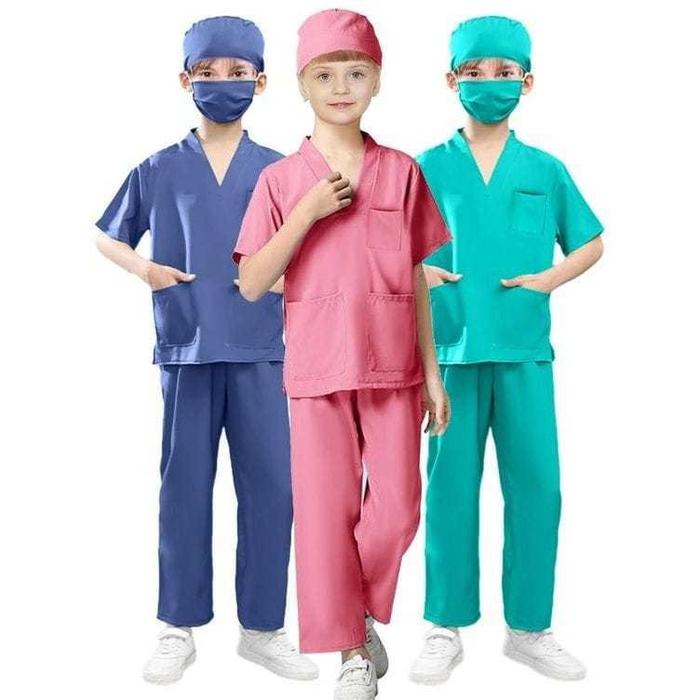 ANAQYKU - Baju Profesi Anak Dokter bedah Seragam scrub dokter untuk anak SCRUB KIDS