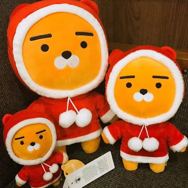 4 Style Kakao Hoodie Plush Toys Christmas Red RYAN Stuffed Doll Cute