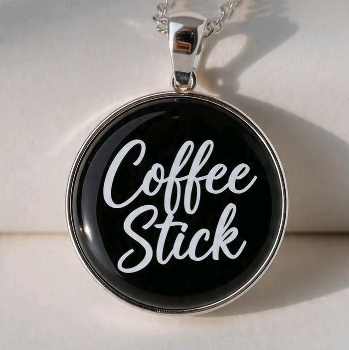 Kalung Liontin Tulisan coffe stick dengan Desain Elegan dan Menarik