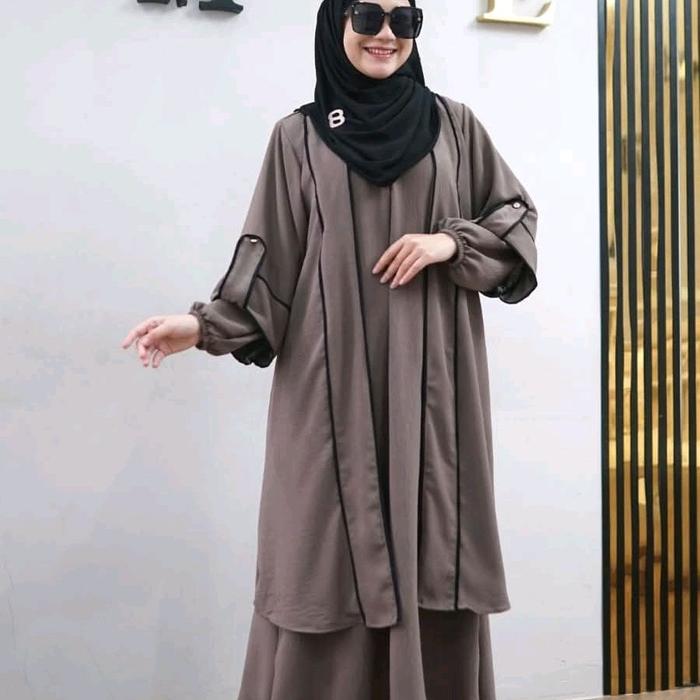 Abaya Shafia crincle premium