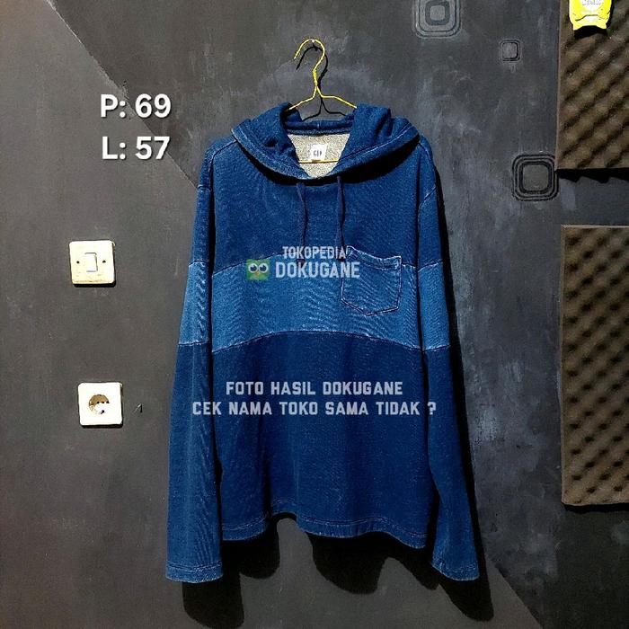 GAP Hoodie sweater jaket thrift ori biru not uniqlo