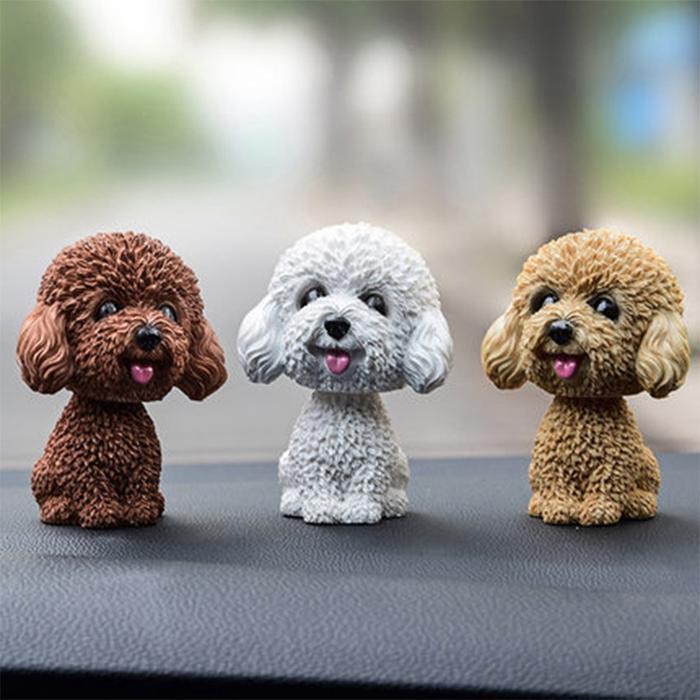 Pajangan Dashboard Mobil Anjing Goyang Kepala Lucu Hadiah Boneka Anjing Doggy Bobble Head