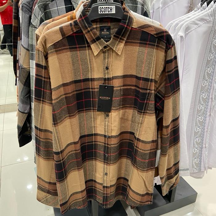 Scotch & co kemeja flanel pria bahan lembut super comfy