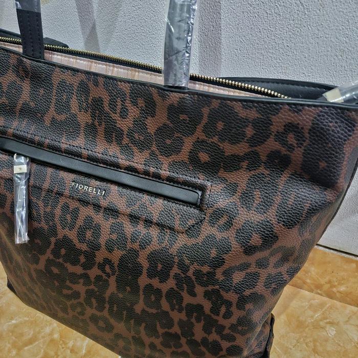 (split payment baca deskripsi) Fiorelli Tote Bag motif animal print tas wanita laptop kantor