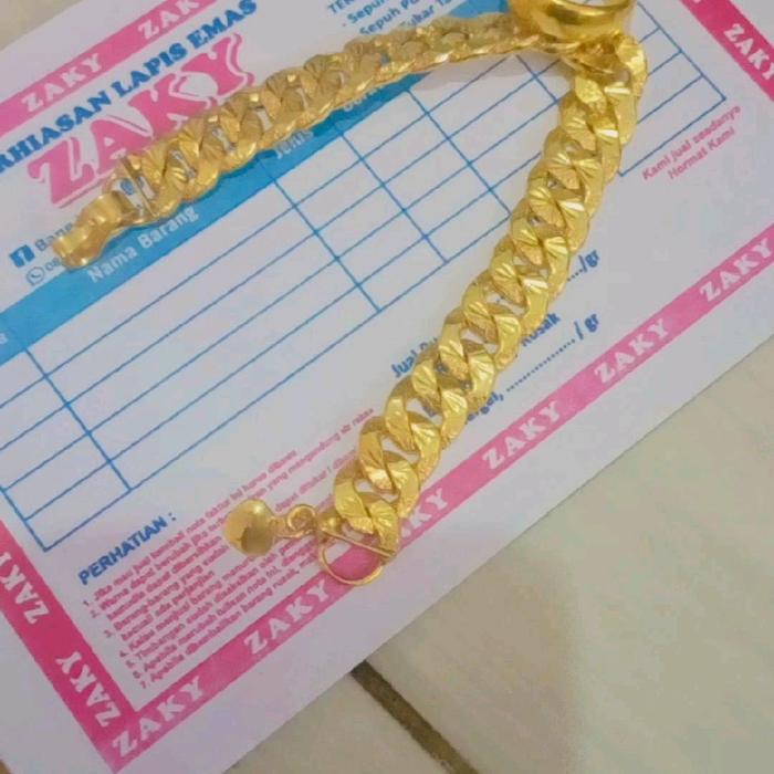 gelang raeit sisi naga lapis emas 999