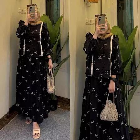 ZAYNA SETELAN ROK RAYON RENDA LD 120 / ONE SET TERBARU ROK MOTIF BUNGA / SET ROK WANITA FASHION MUSL