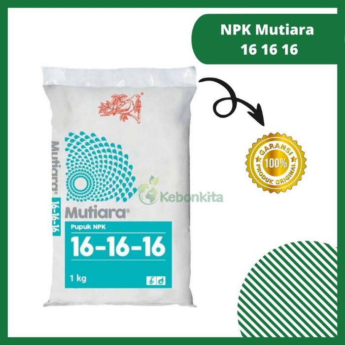 Pupuk NPK Mutiara 16 16 16 Meroke Kemasan Pabrik 1kg