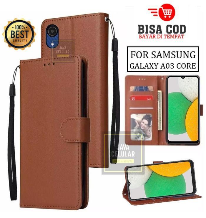 Flip Case Untuk Samsung Galaxy A03 Core Flip Case Kulit - Casing Dompet Case Wallet Leather Flip Cas