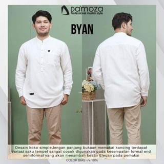 DAMOZA KOKO MUSLIM DEWASA BYAN LENGAN PANJANG WARNA PUTIH BAHAN COTTON YARNDYED SIZE 2XL ORIGINAL BR